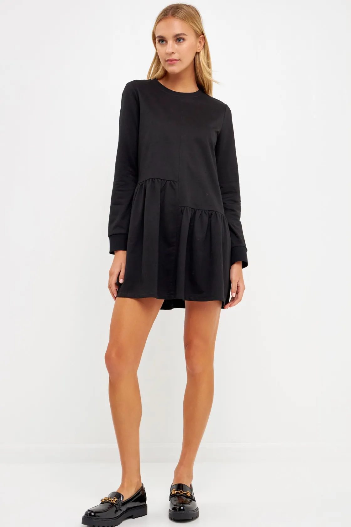english_factory__knit_unb_9.webp ENGLISH FACTORY Tops*- Knit Unbalanced Seam Dress