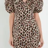 ENGLISH FACTORY Tops*- Leopard Mini Dress TANMULTI