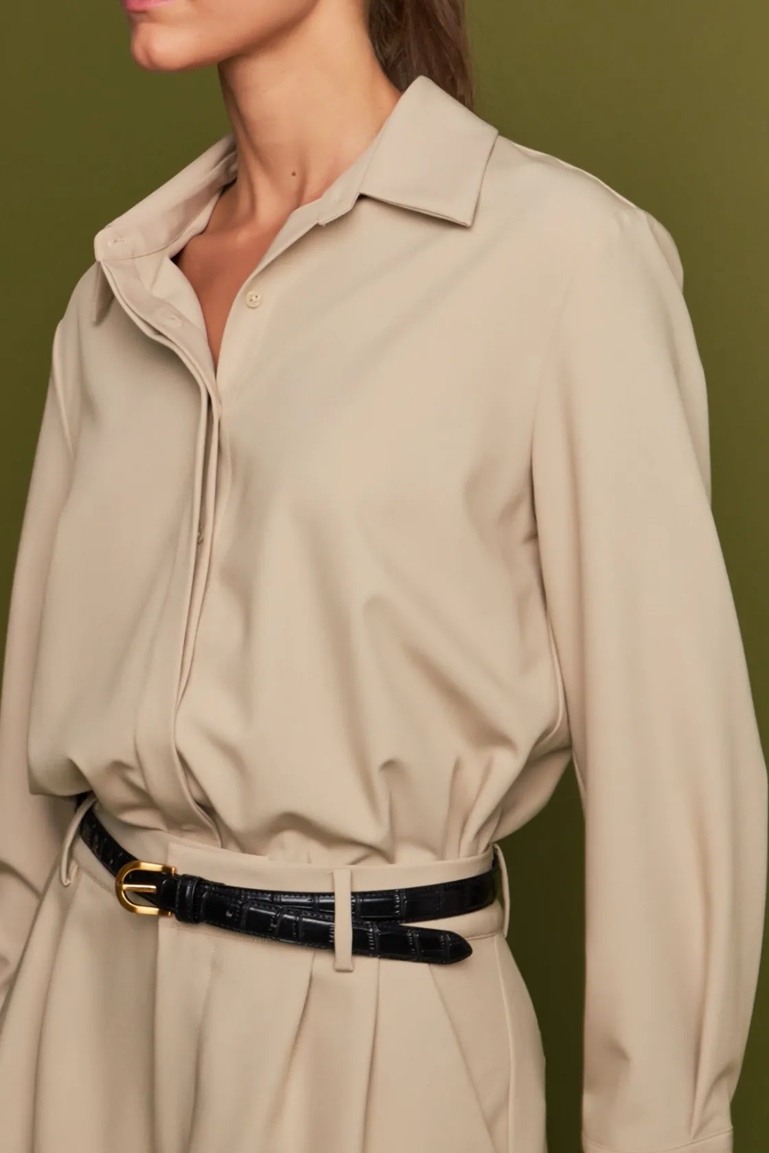 english_factory__long_sle_0-2.webp ENGLISH FACTORY Tops*- Long Sleeve Collared Romper TAUPE