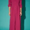 ENGLISH FACTORY Tops*- Midi Shirt Dress PLUM