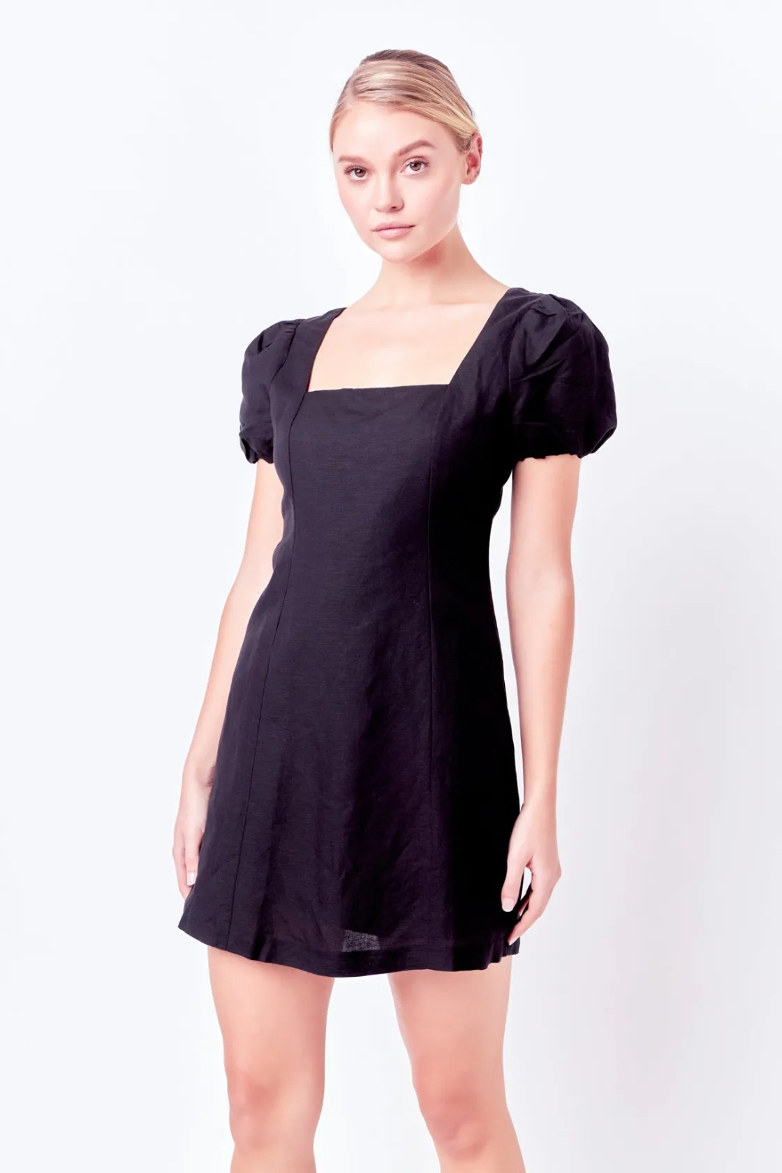 english_factory__mini_dre_3-2.webp ENGLISH FACTORY Tops*- Mini Dress with Strappy Back Detail BLACK