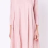 ENGLISH FACTORY Tops*- Mixed Media High & Low Mini Dress