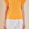 ENGLISH FACTORY Tops*- Mixed Media T-shirt