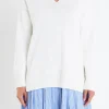 ENGLISH FACTORY Tops*- Mixed Media Pleated Stripe Mini Dress