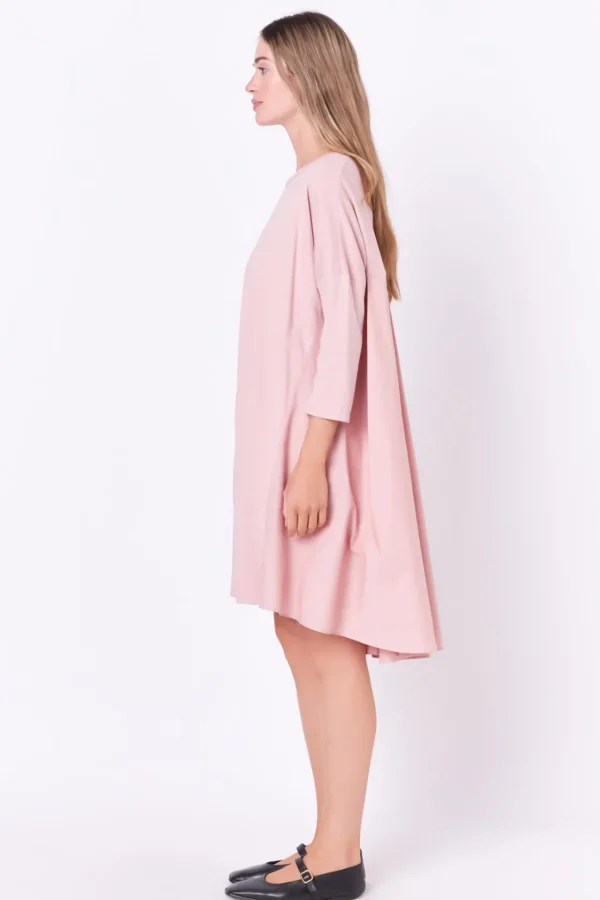 ENGLISH FACTORY Tops*- Mixed Media High & Low Mini Dress