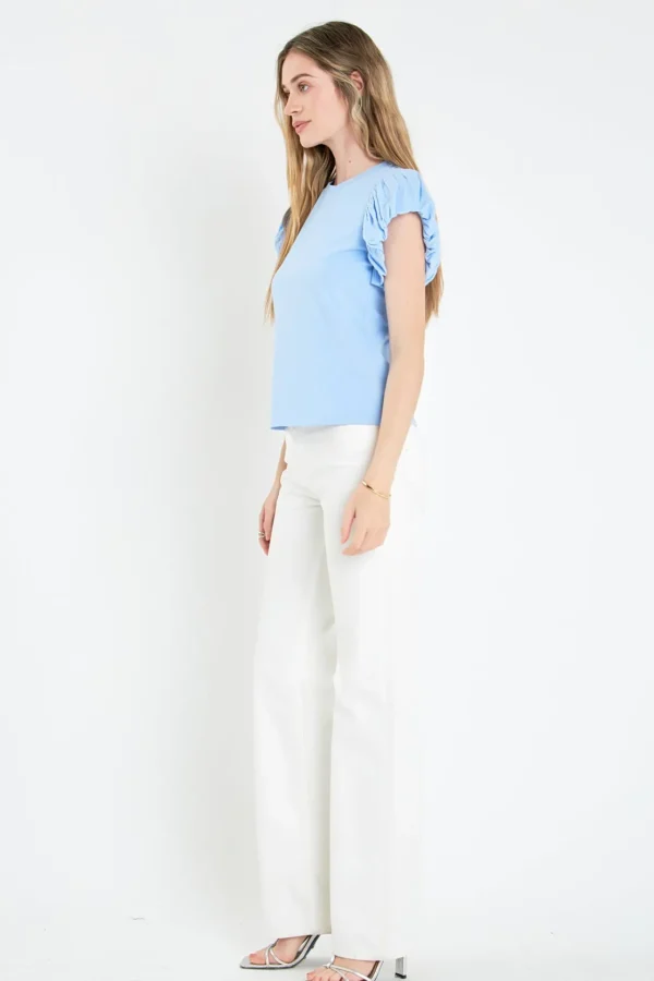 ENGLISH FACTORY Tops*- Mixed Media T-shirt