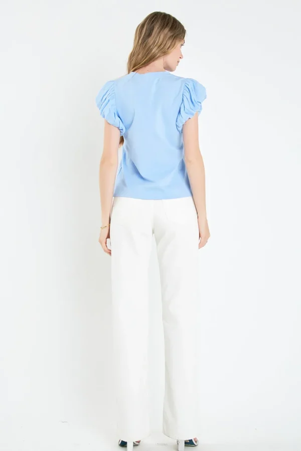 ENGLISH FACTORY Tops*- Mixed Media T-shirt