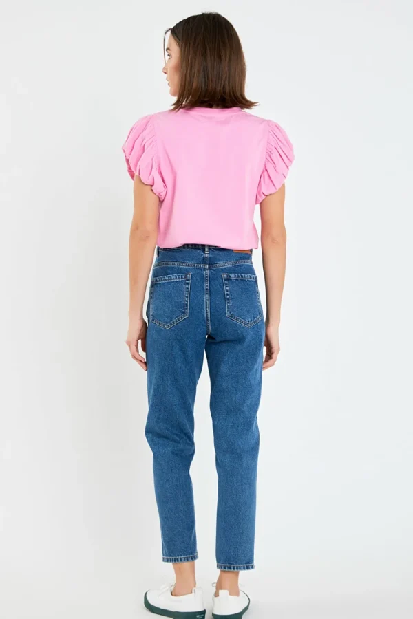 ENGLISH FACTORY Tops*- Mixed Media T-shirt