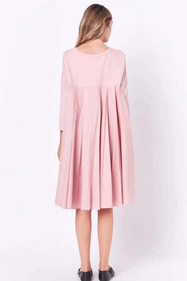 ENGLISH FACTORY Tops*- Mixed Media High & Low Mini Dress