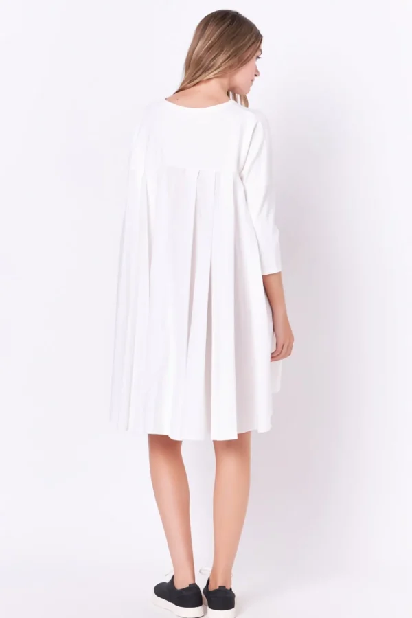 ENGLISH FACTORY Tops*- Mixed Media High & Low Mini Dress