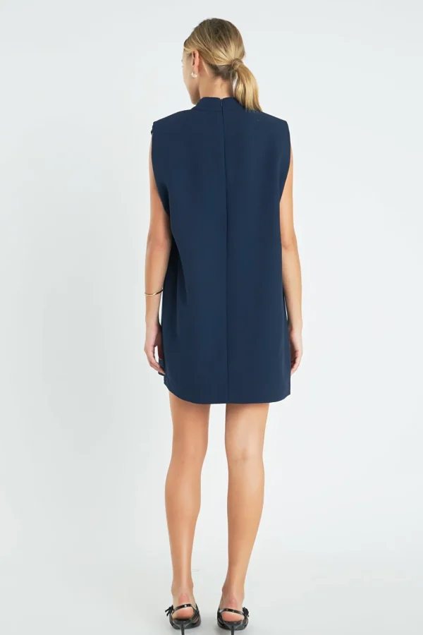 ENGLISH FACTORY Tops*- Mock Neck Shift Dress