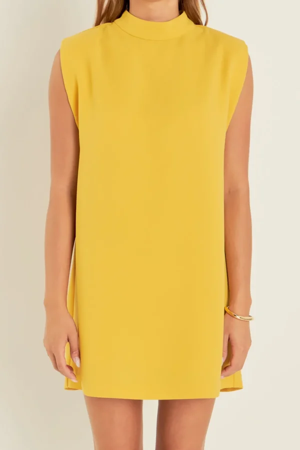 ENGLISH FACTORY Tops*- Mock Neck Shift Dress