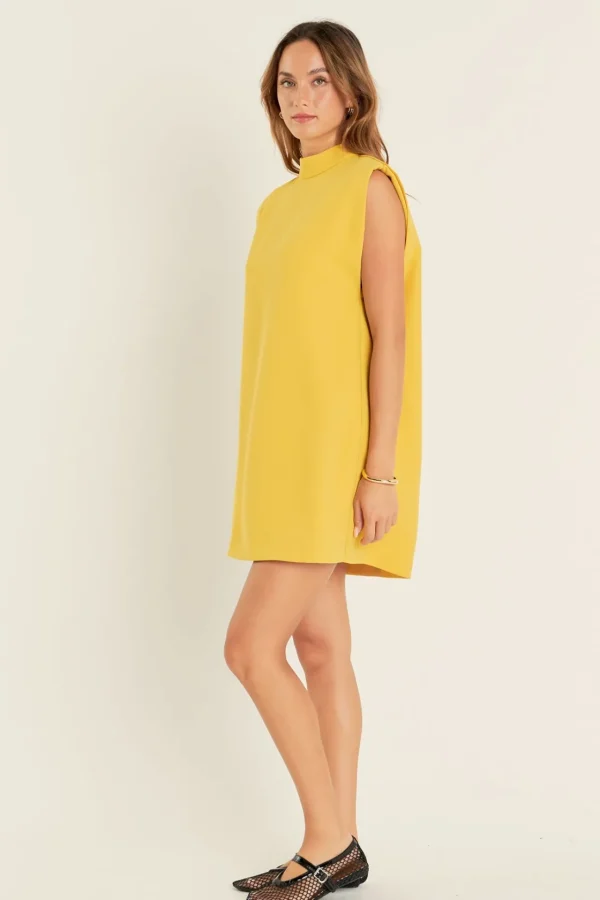 ENGLISH FACTORY Tops*- Mock Neck Shift Dress