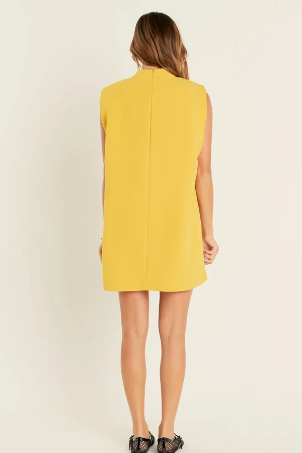 ENGLISH FACTORY Tops*- Mock Neck Shift Dress