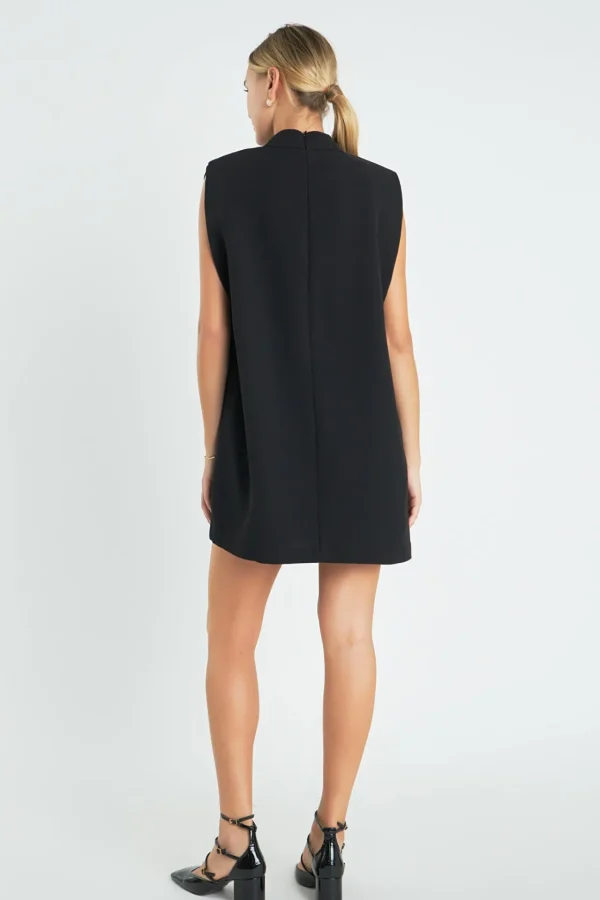 ENGLISH FACTORY Tops*- Mock Neck Shift Dress
