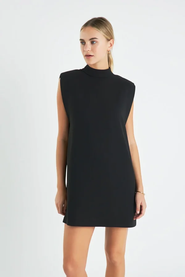 ENGLISH FACTORY Tops*- Mock Neck Shift Dress