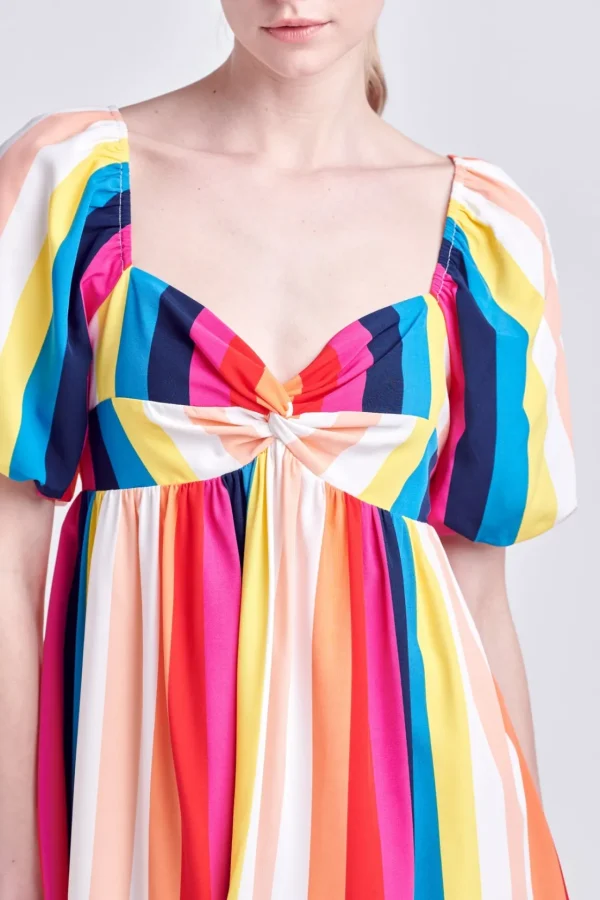 ENGLISH FACTORY Tops*- Color Stripe Mini Dress MULTI