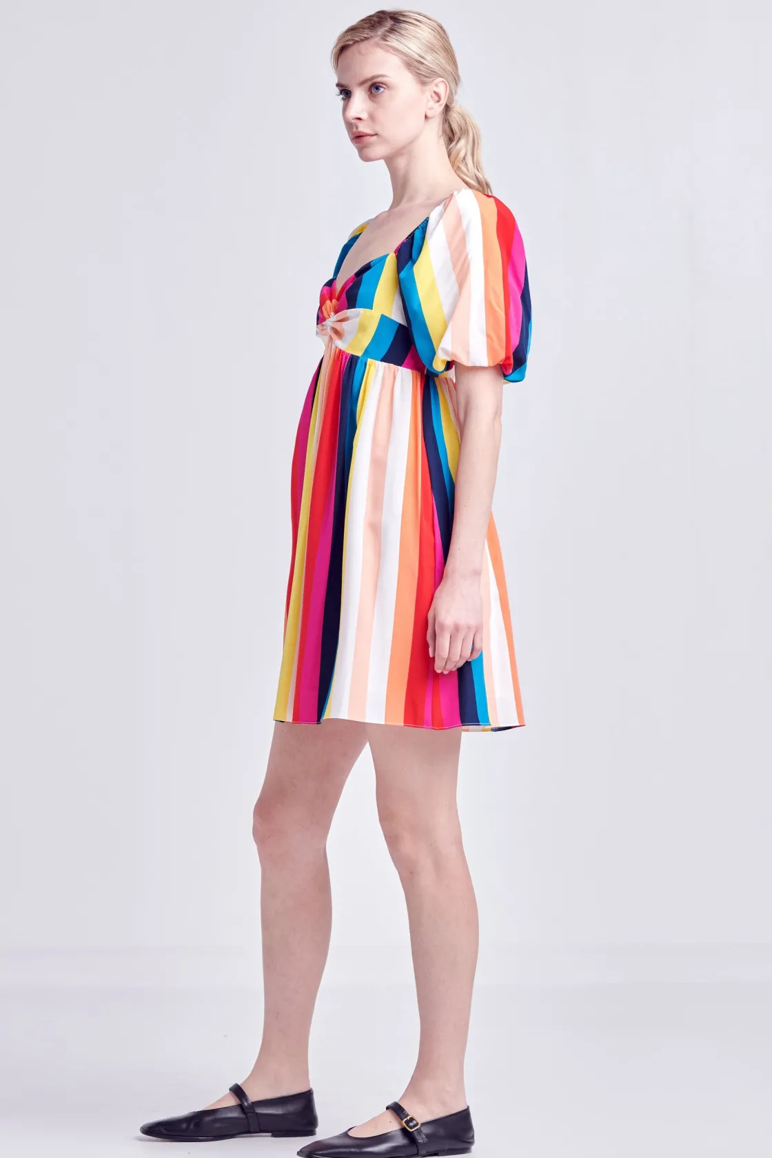 english_factory__multi_co_1.webp ENGLISH FACTORY Tops*- Color Stripe Mini Dress MULTI