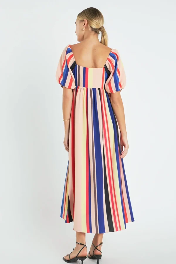 ENGLISH FACTORY Tops*- Color Stripe Maxi Dress MULTI