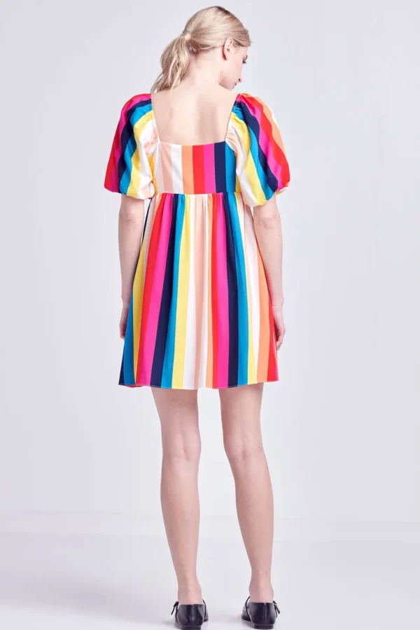 ENGLISH FACTORY Tops*- Color Stripe Mini Dress MULTI