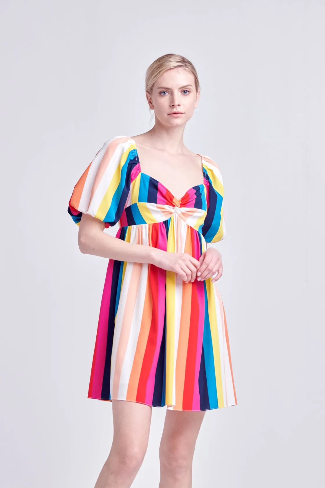 english_factory__multi_co_3.webp ENGLISH FACTORY Tops*- Color Stripe Mini Dress MULTI