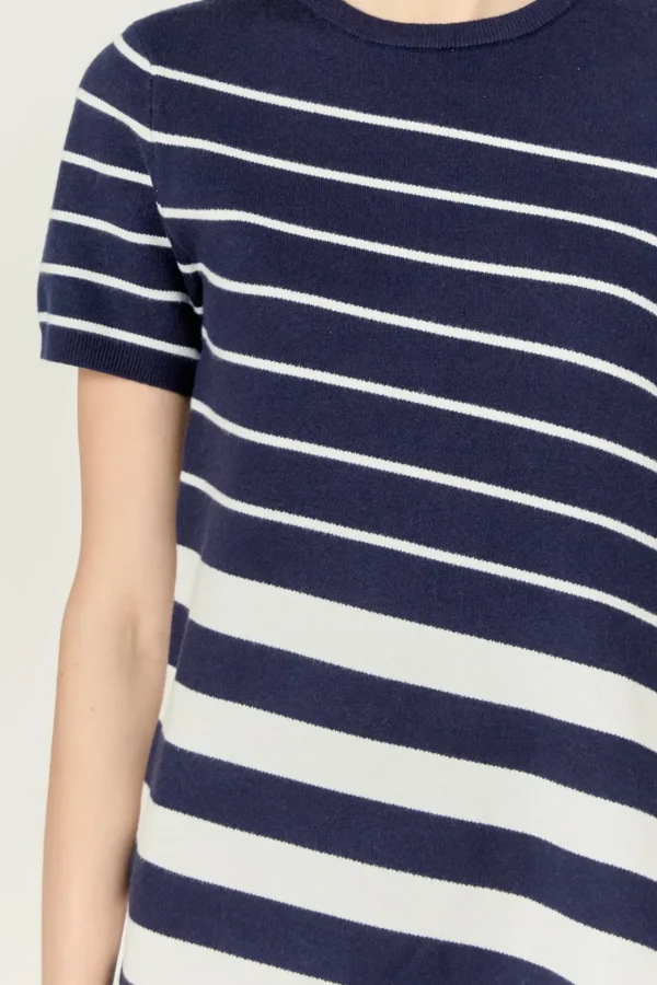 ENGLISH FACTORY Tops*- Multi Stripe Mini Dress NAVY/CREAM