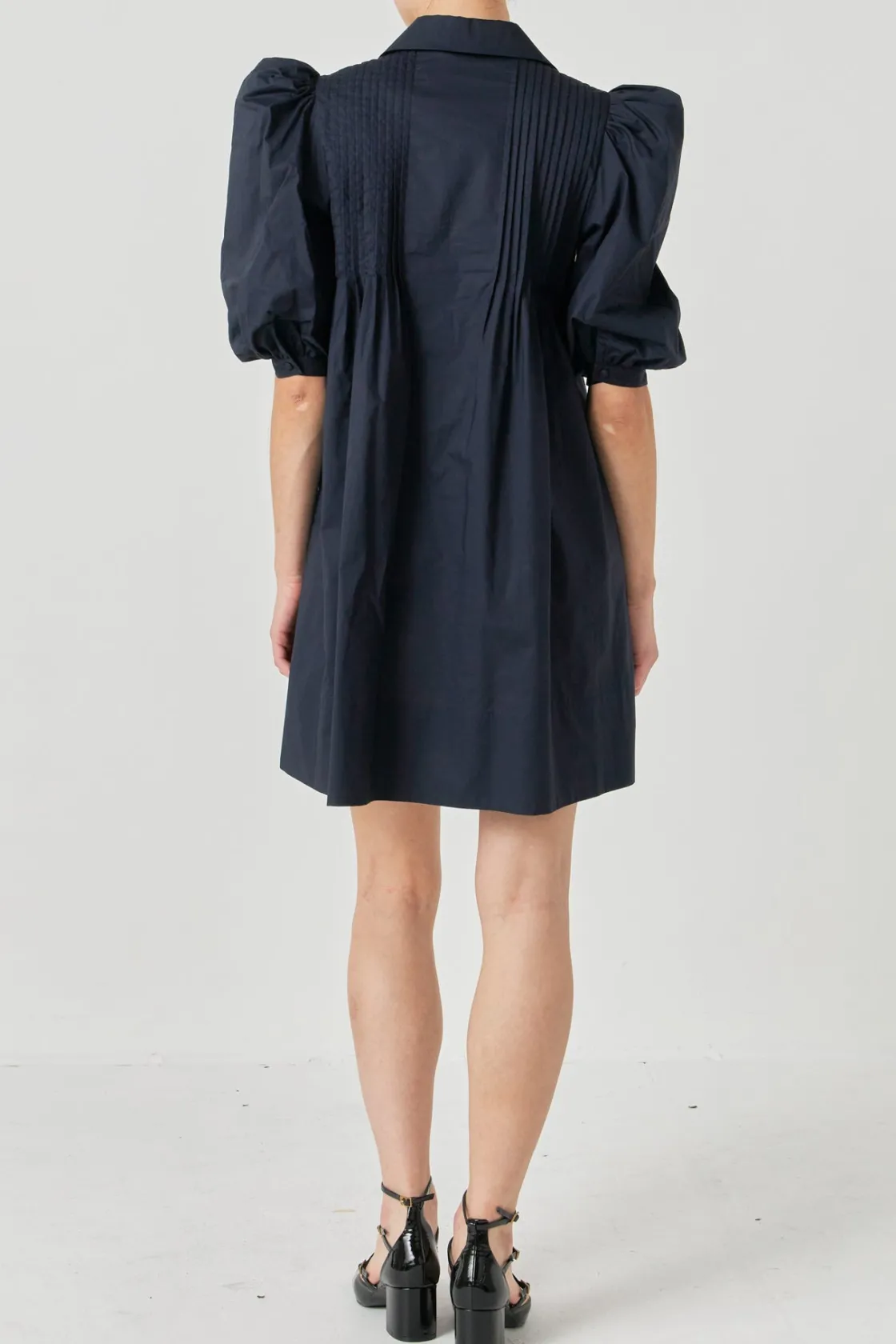 english_factory__noir_ele_2.webp ENGLISH FACTORY Tops*- Noir Elegance Dress NAVY