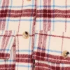 ENGLISH FACTORY Tops*- Oversized Plaid Shacket with Pockets MAROONCOMBO