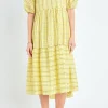ENGLISH FACTORY Tops*- Plaid Midi Dress