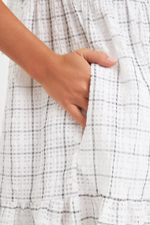 ENGLISH FACTORY Tops*- Plaid Midi Dress