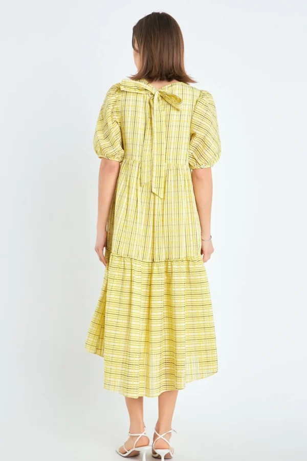 ENGLISH FACTORY Tops*- Plaid Midi Dress
