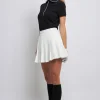 ENGLISH FACTORY Tops*- Pleated Tennis Skort WHITE