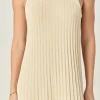 ENGLISH FACTORY Tops*- Pleated A-line Knit Midi Dress IVORY