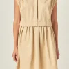 ENGLISH FACTORY Tops*- Pleated Shoulder Shirt Dress