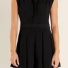ENGLISH FACTORY Tops*- Pleated Romper BLACK