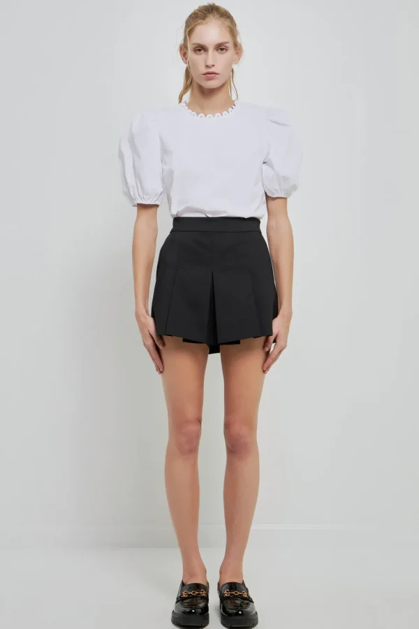 ENGLISH FACTORY Tops*- Pleated Mini Skort