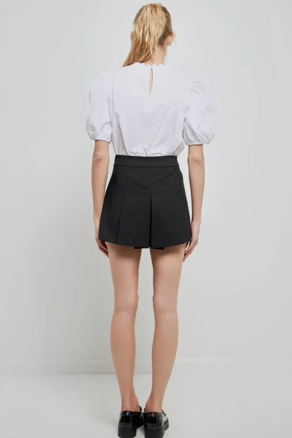 ENGLISH FACTORY Tops*- Pleated Mini Skort