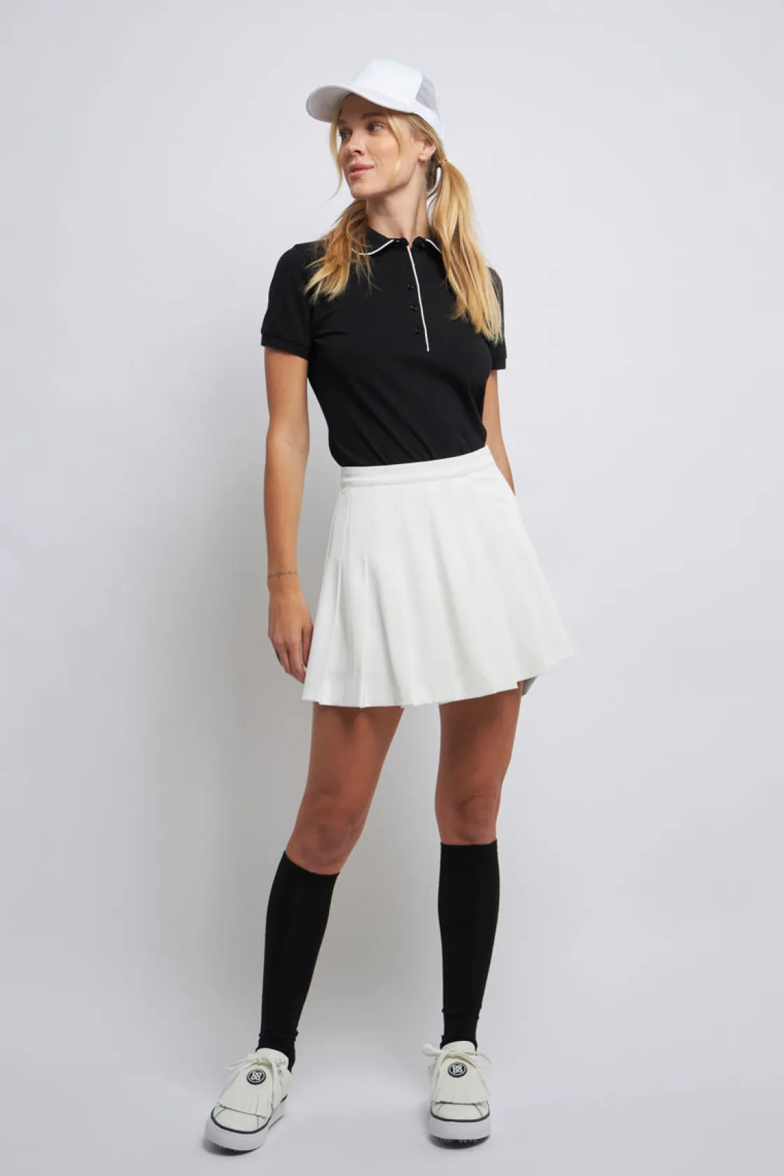 english_factory__pleated__2-10.webp ENGLISH FACTORY Tops*- Pleated Tennis Skort WHITE