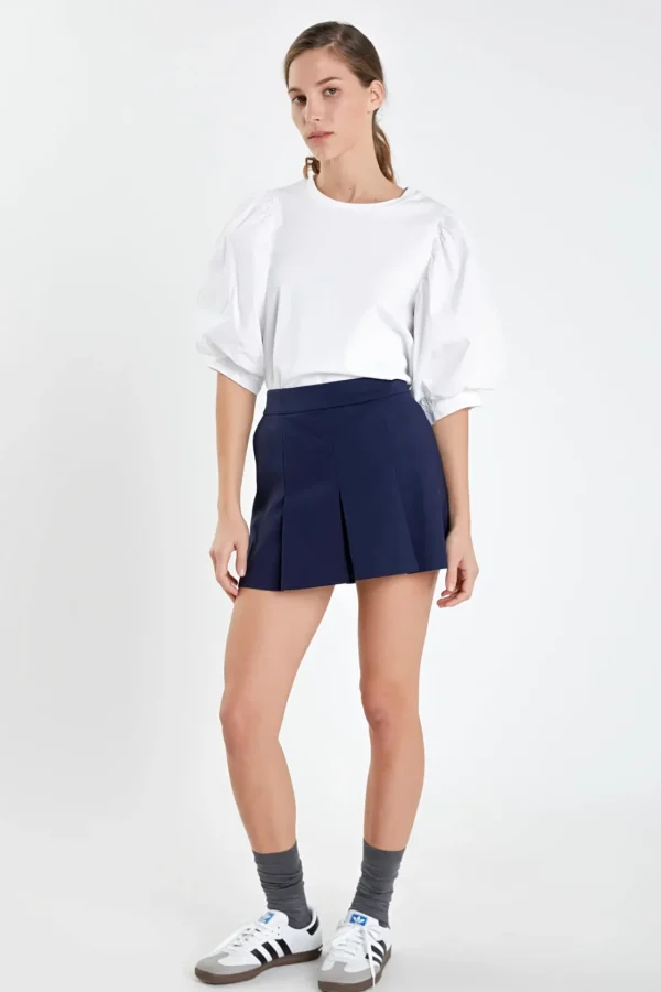 ENGLISH FACTORY Tops*- Pleated Mini Skort