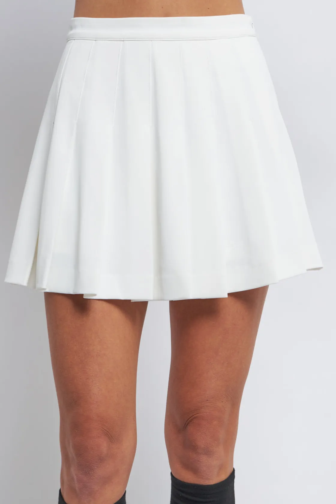 english_factory__pleated__3-10.webp ENGLISH FACTORY Tops*- Pleated Tennis Skort WHITE