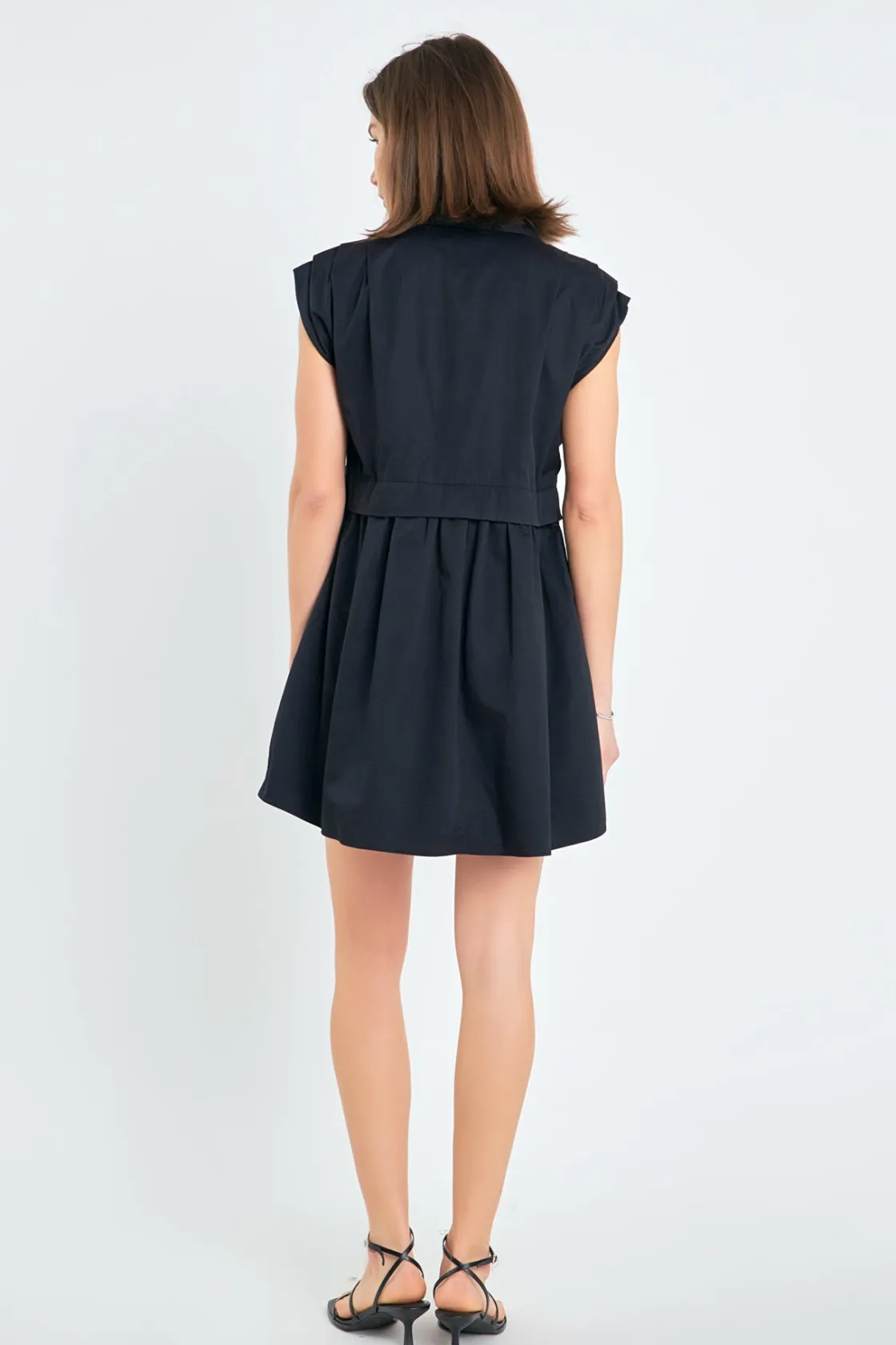 english_factory__pleated__7-3.webp ENGLISH FACTORY Tops*- Pleated Shoulder Shirt Dress