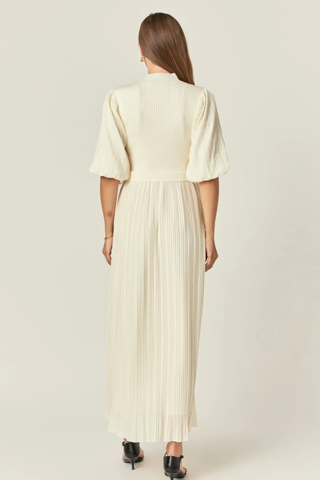 english_factory__pleated__7-4.webp ENGLISH FACTORY Tops*- Pleated Mix Media Maxi Dress