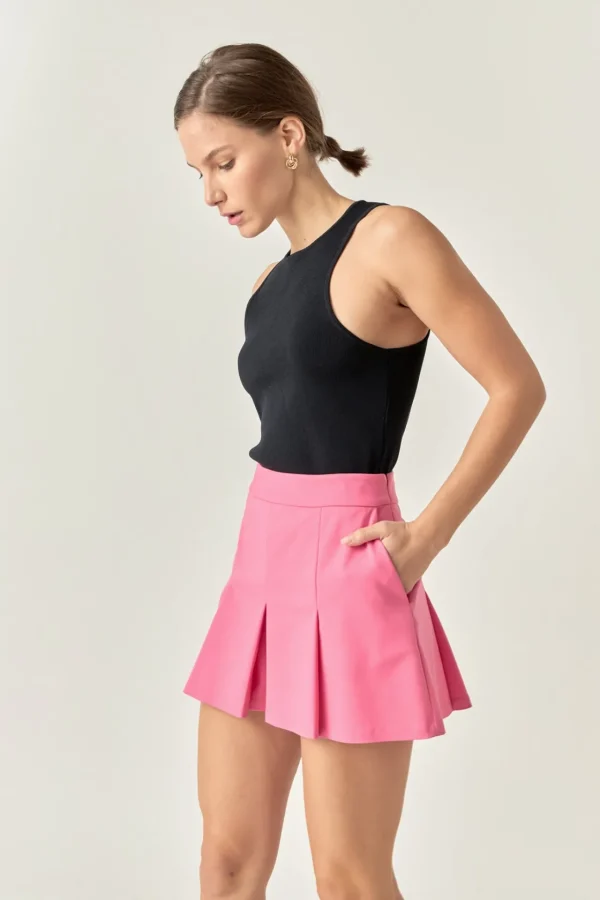 ENGLISH FACTORY Tops*- Pleated Mini Skort