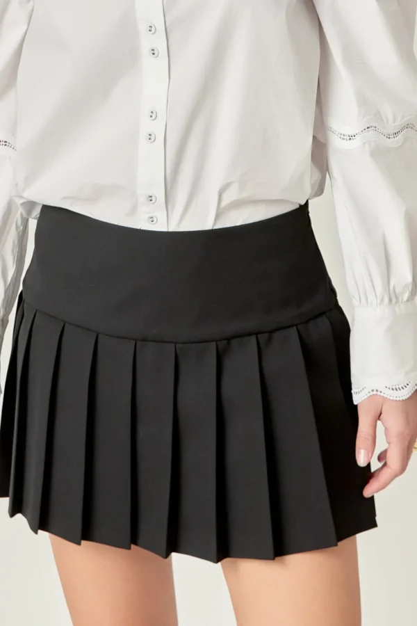 ENGLISH FACTORY Tops*- Pleats Detailed Mini Skort