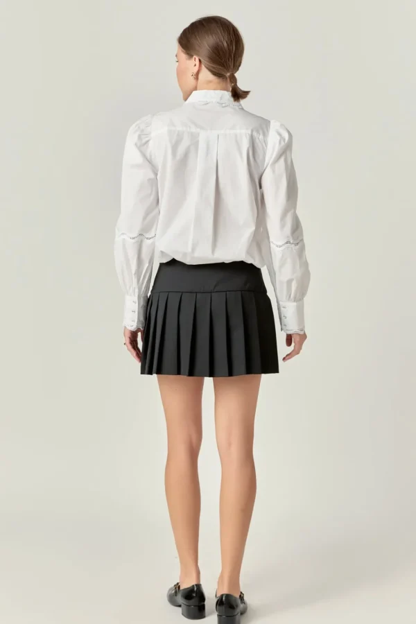 ENGLISH FACTORY Tops*- Pleats Detailed Mini Skort