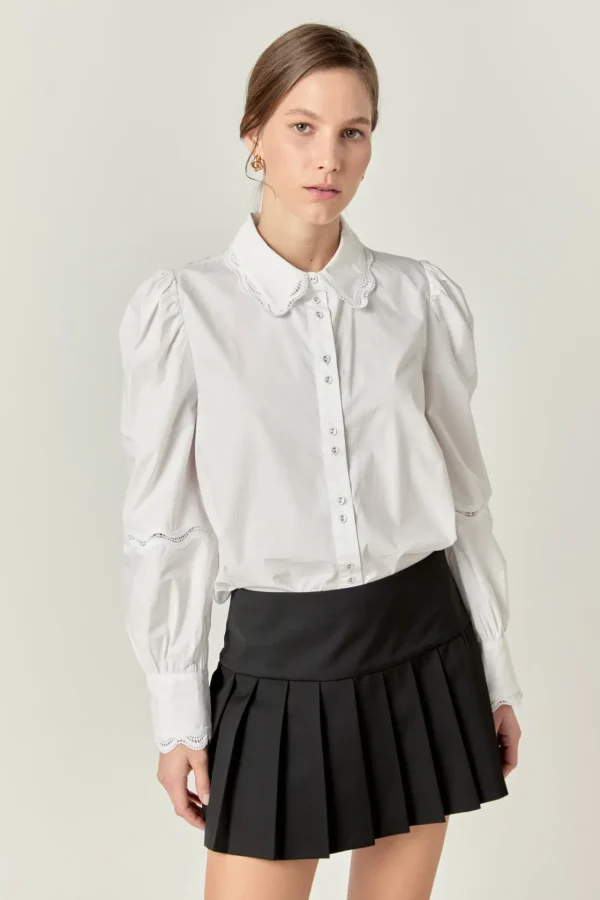 ENGLISH FACTORY Tops*- Pleats Detailed Mini Skort