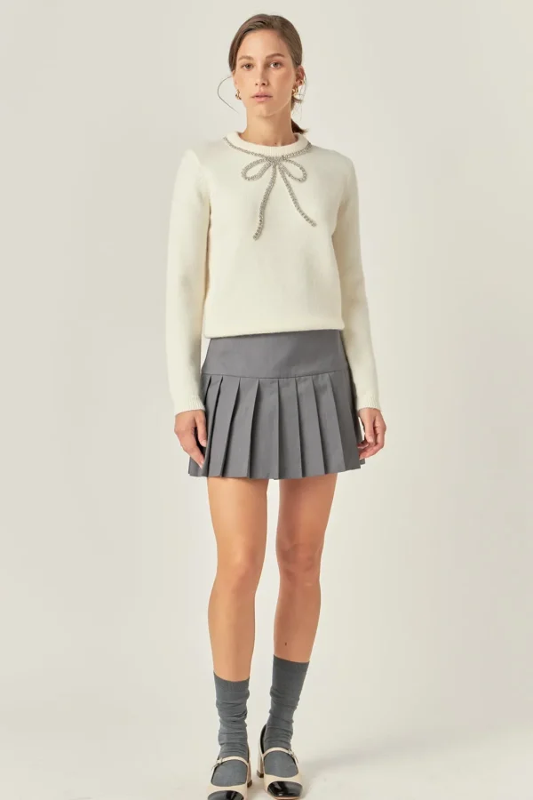 ENGLISH FACTORY Tops*- Pleats Detailed Mini Skort