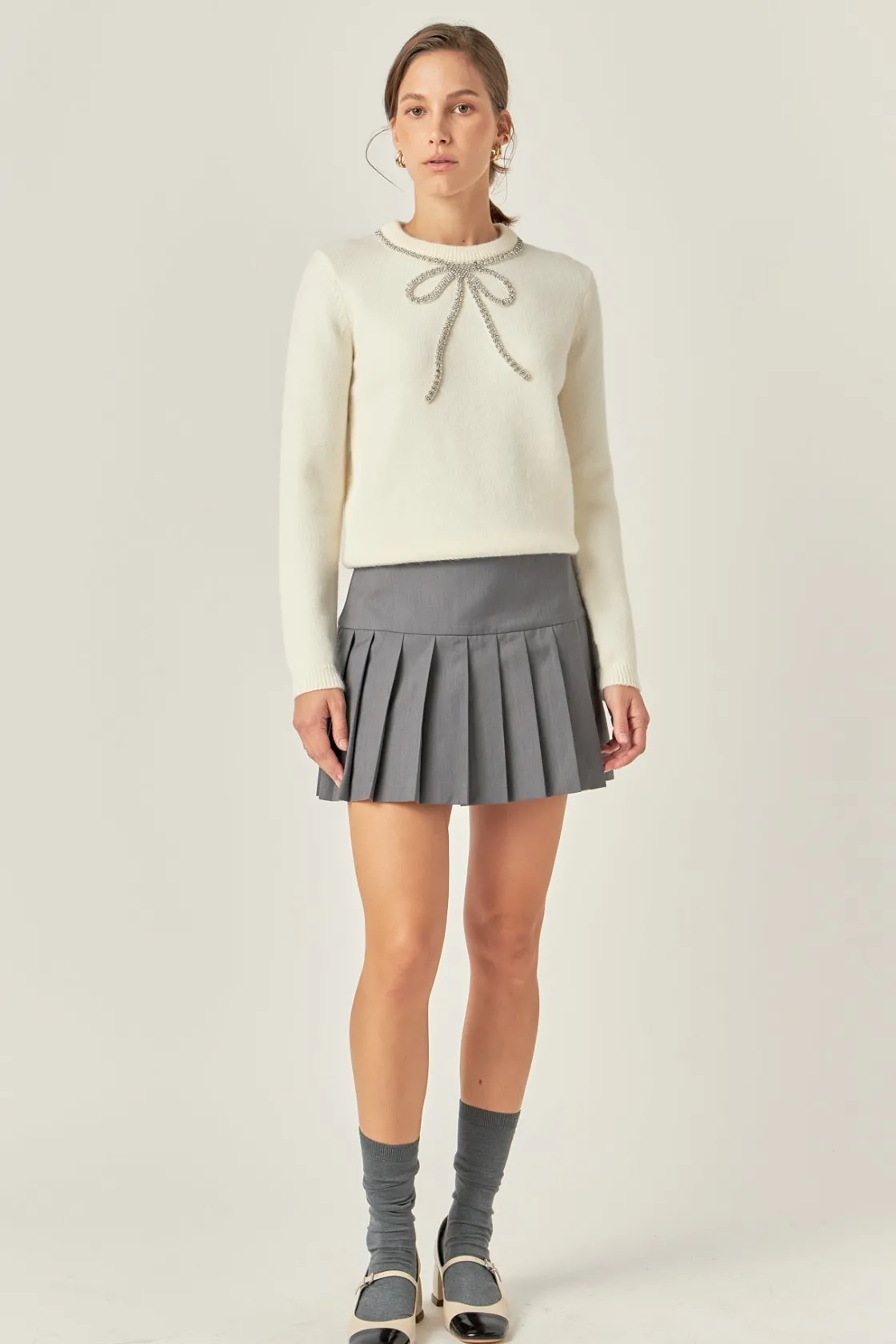 english_factory__pleats_d_5.webp ENGLISH FACTORY Tops*- Pleats Detailed Mini Skort