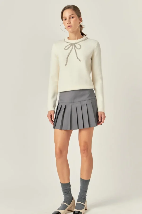 ENGLISH FACTORY Tops*- Pleats Detailed Mini Skort