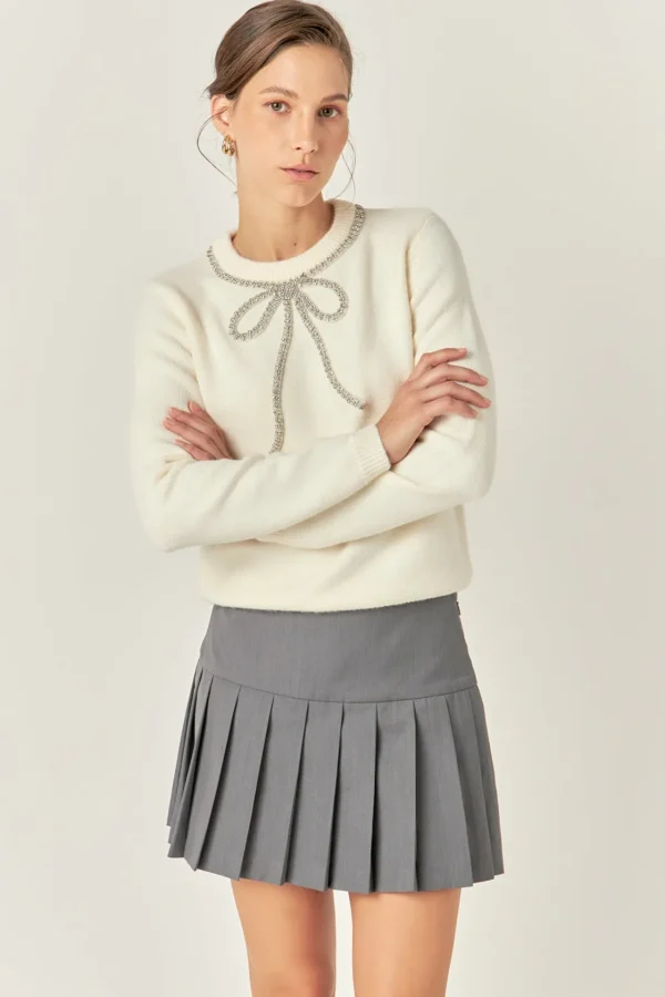 ENGLISH FACTORY Tops*- Pleats Detailed Mini Skort